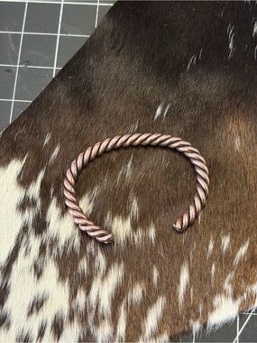 Twisted Open Cuff Bracelet in Copper Tone - Women Jewelry